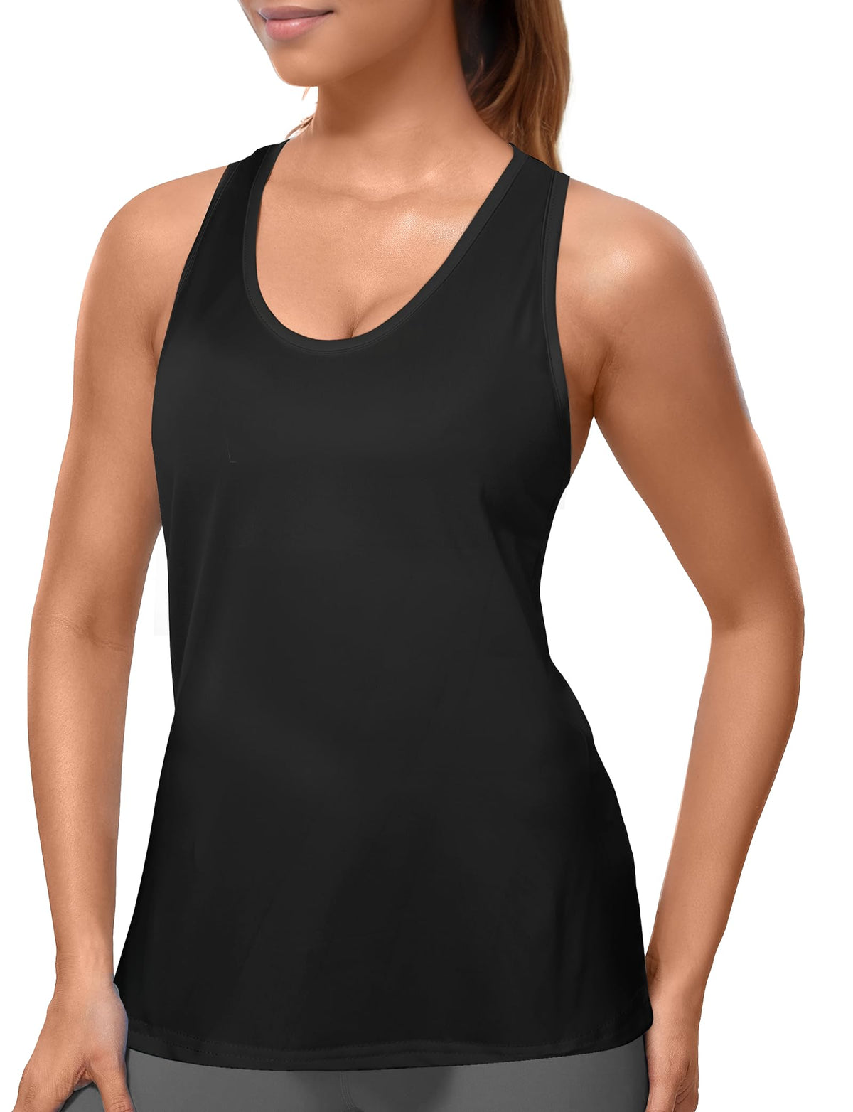 Long Athletic Racerback Tank Top