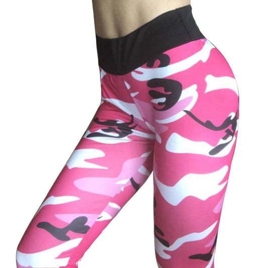 Camouflage Yoga Leggings - 3/4 Length Tights