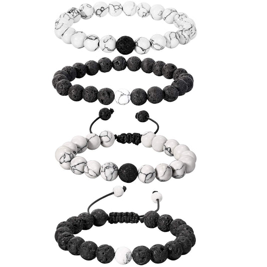 4 Pieces  Lava Stone Diffuser Bracelet