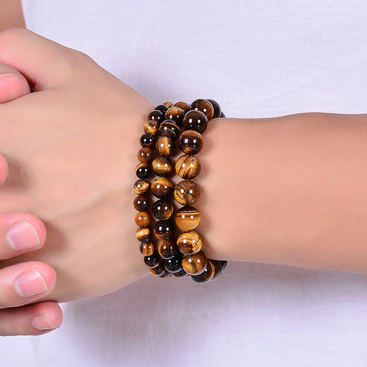 Natural Grade A Yellow Tiger's Eye Yoga Bracelet