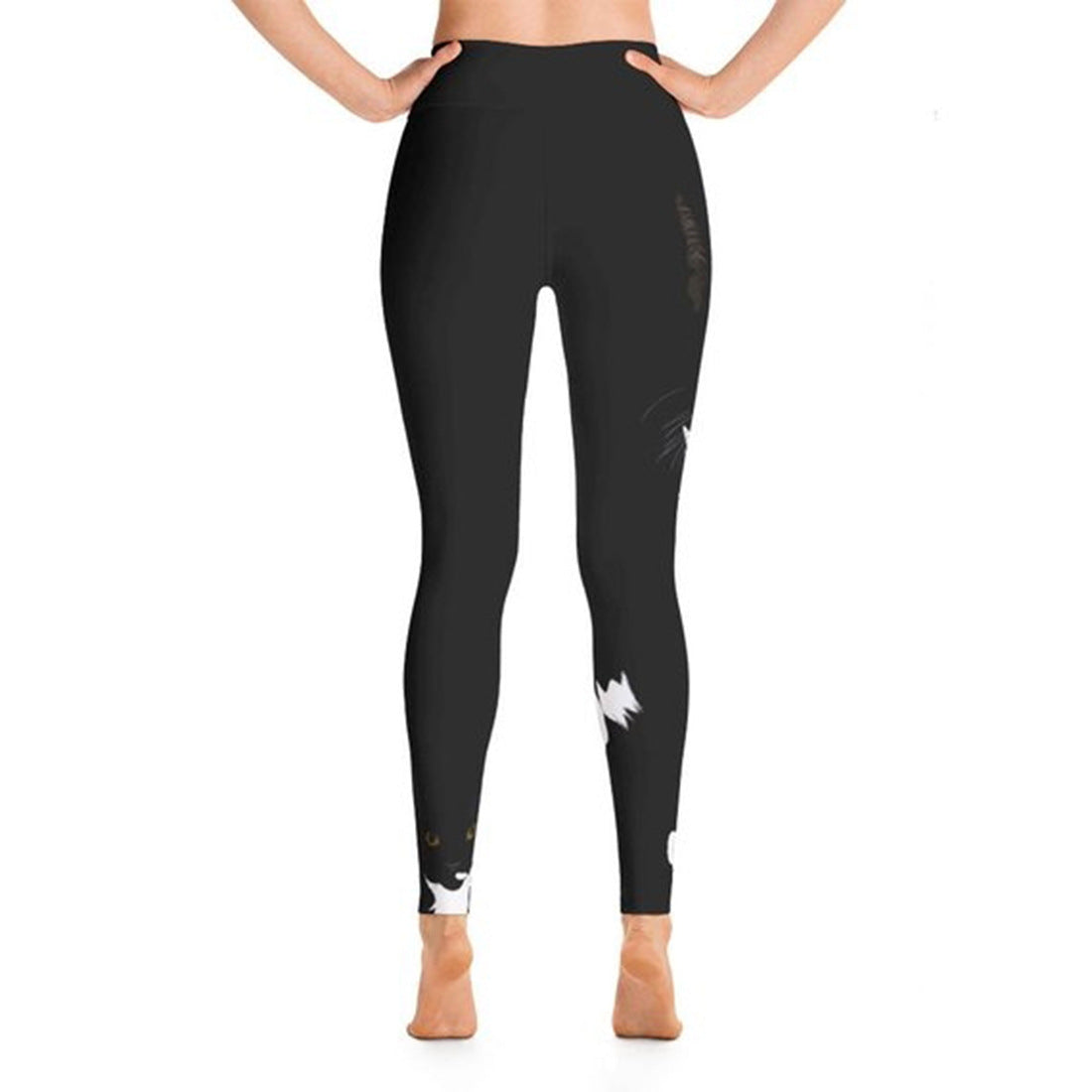 Yoga Leggings with Cat Print